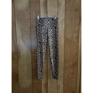 Onzie‎ Flow Leopard Print High Rise Leggings Womens XS Cheetah Animal Activewear